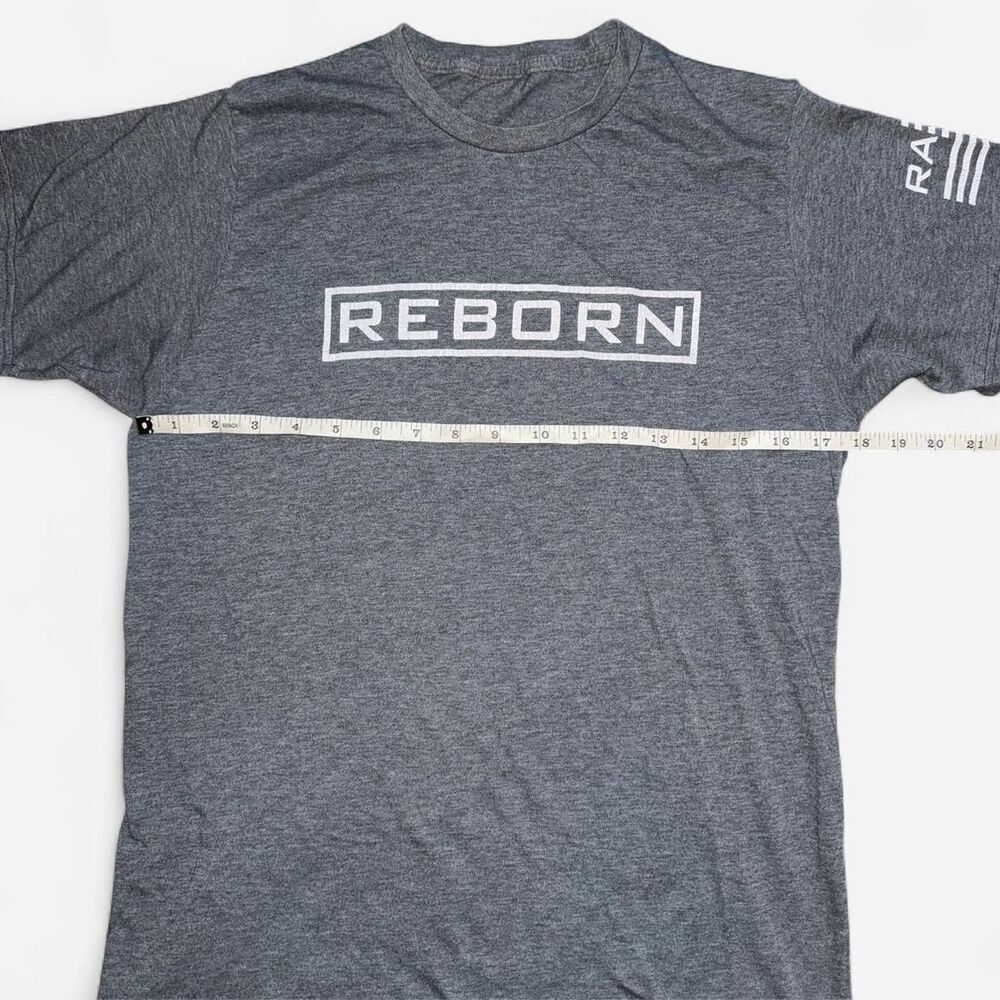 REBORN Grey Cotton T-Shirt; Size Medium - Picture 2 of 4